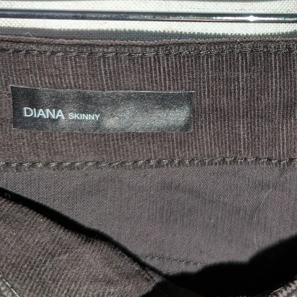 Kut From The Kloth Dark Brown Courdoroy Diana Skinny Pant Size 8 - Picture 4 of 5